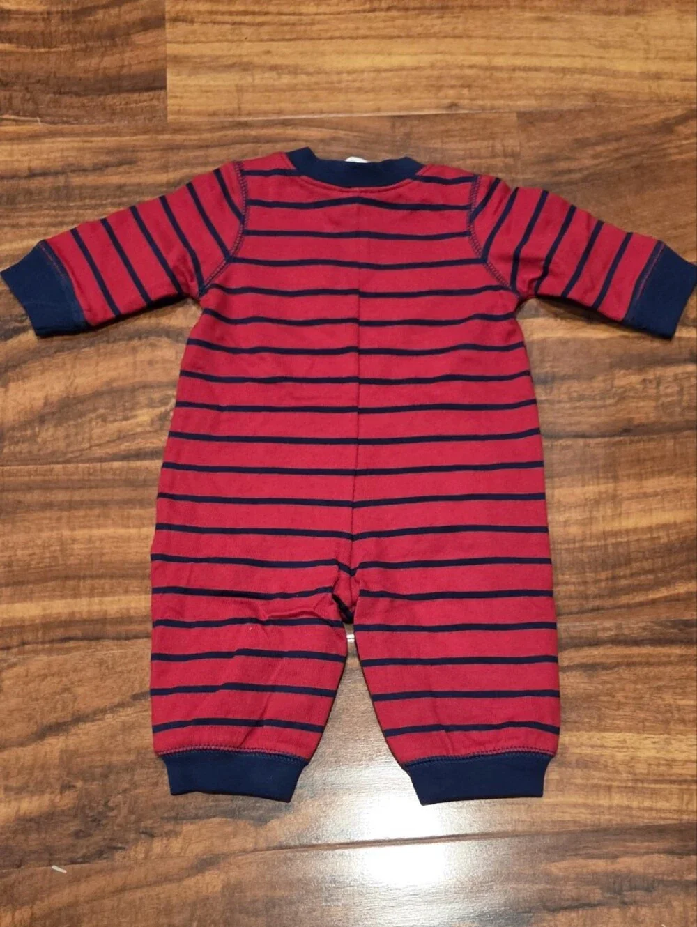 Gymboree NWT 0-3 Months Red & Navy Striped Moose One-Piece Romper & Fur Boots